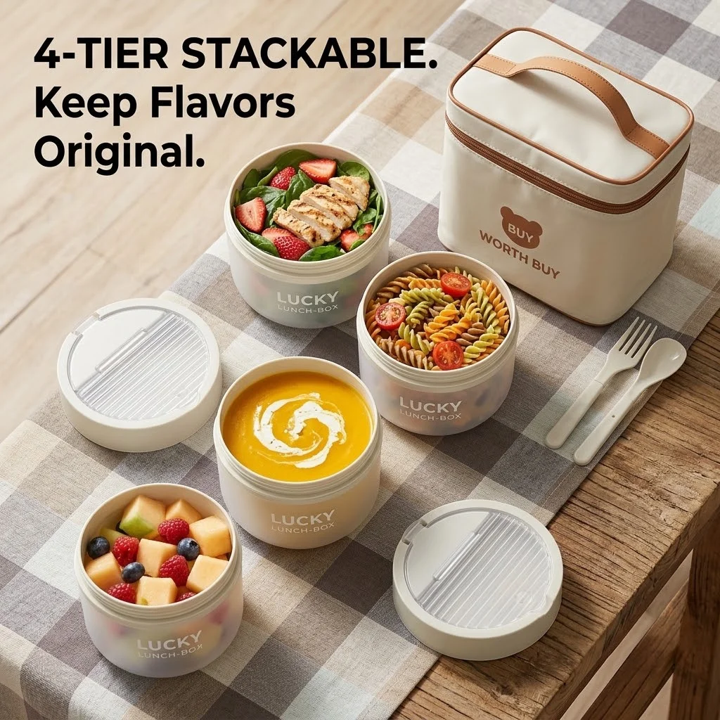 Stackable Plastic Bento Box Se - Meal Prep Or Prep Meal 评论和价格