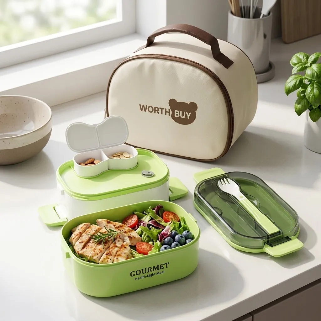 Microwavable Plastic Bento Box - Meal Prep Or Prep Meal 评论和价格