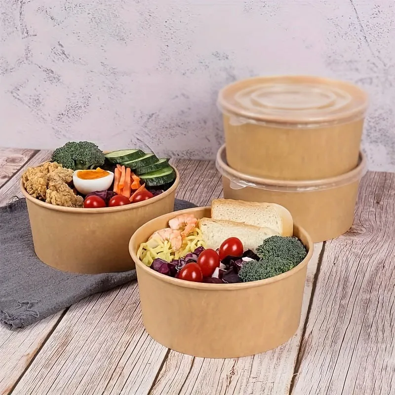15/30PCS Kraft Paper Bowls Dis - Meal Prep Bowl 评论和价格