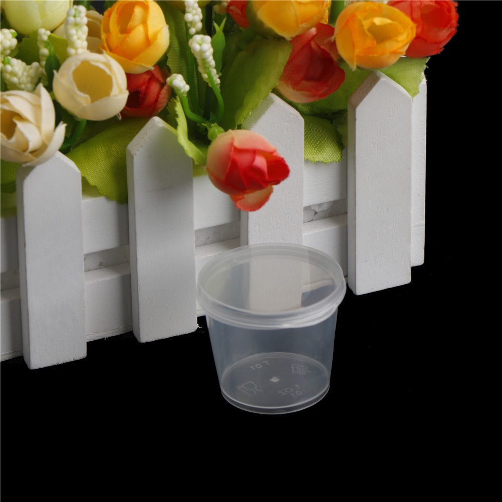 100Pcs Small Plastic Disposabl - Sauce Dipping Cup 评论和价格