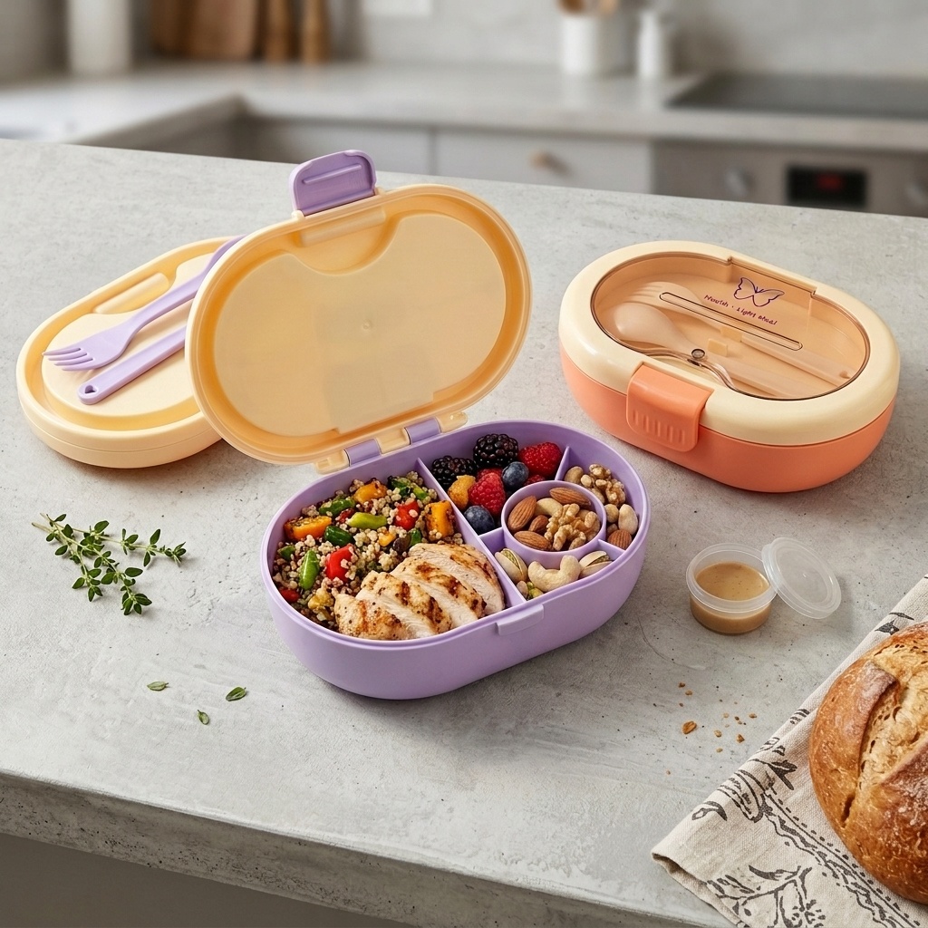 Leakproof Plastic Bento Lunch  - Meal Prep Or Prep Meal 评论和价格