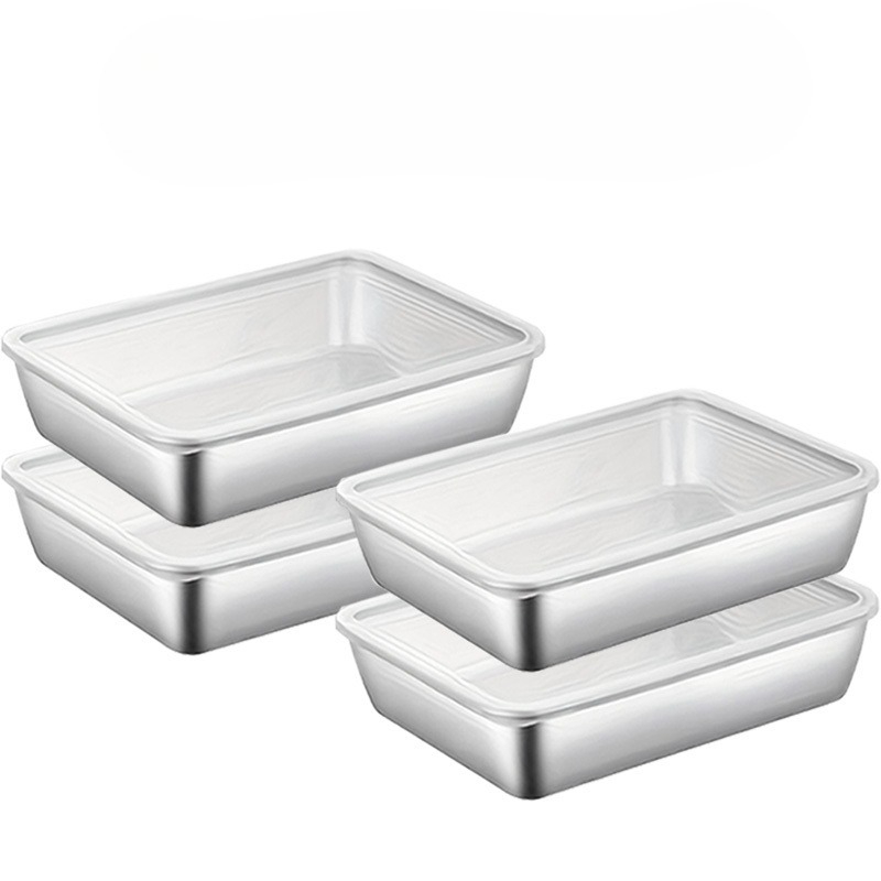 4pcs Stainless Steel Food Stor - Meal Prep Kitchen 评论和价格