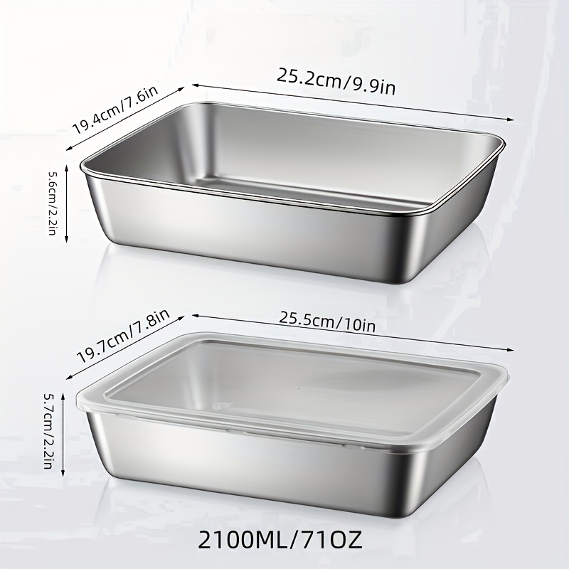 4pcs Stainless Steel Food Stor - Meal Prep Kitchen 评论和价格