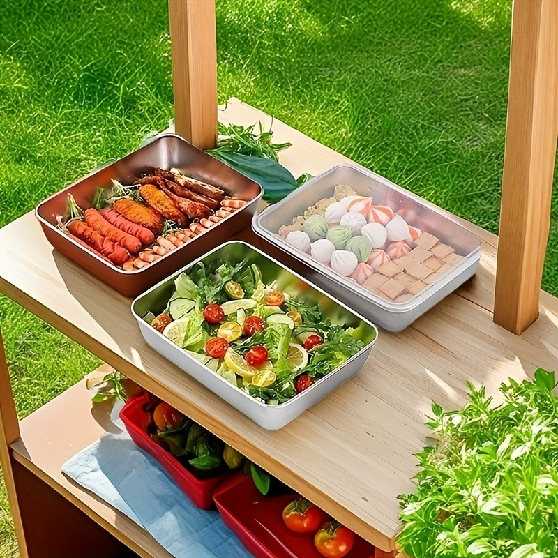 4pcs Stainless Steel Food Stor - Meal Prep Kitchen 评论和价格