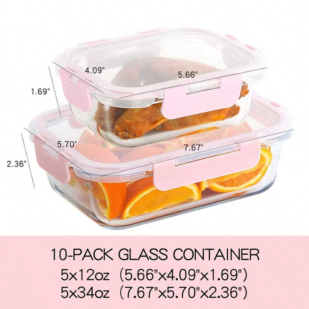10 Pack Glass Meal Prep Contai - Meal Prep Kitchen 评论和价格
