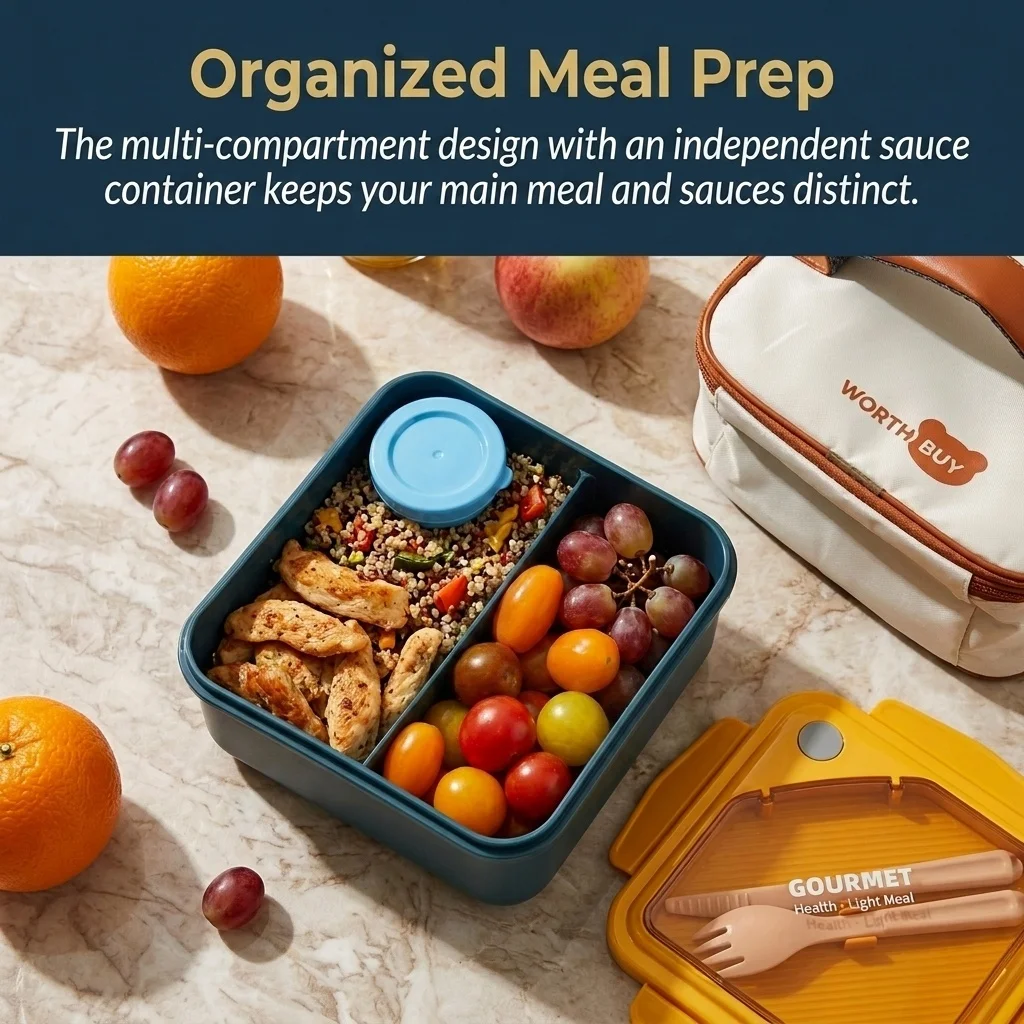 Microwavable Plastic Bento Lun - Meal Prep Or Prep Meal 评论和价格