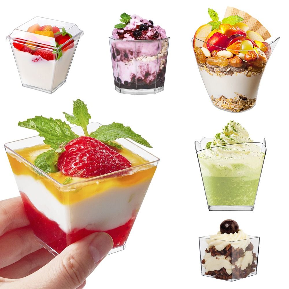 10Pcs Yogurt Cup Disposable Mo - Sauce Dipping Cup 评论和价格