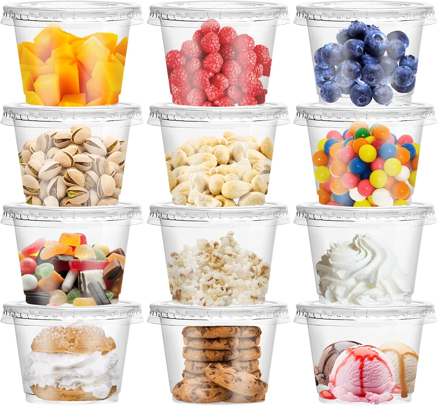 8/10OZ Plastic Parfait Cups wi - Sauce Dipping Cup 评论和价格