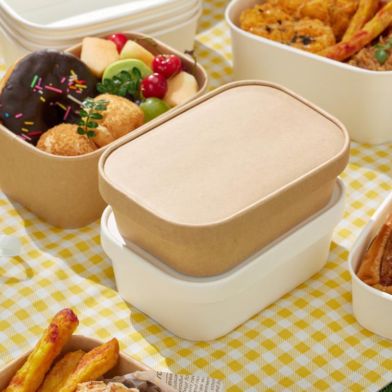 10Pcs Square Disposable Kraft  - Meal Prep Bowl 评论和价格