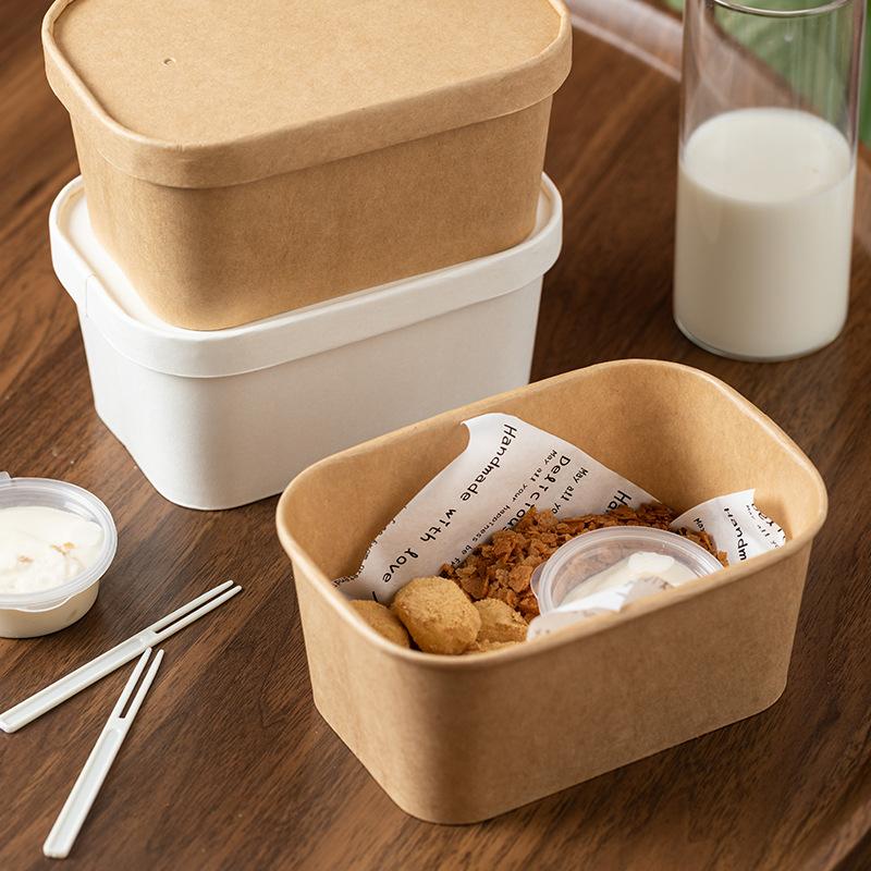 10Pcs Square Disposable Kraft  - Meal Prep Bowl 评论和价格