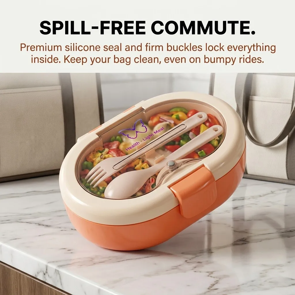 Plastic Bento Lunch Box with C - Meal Prep Or Prep Meal 评论和价格